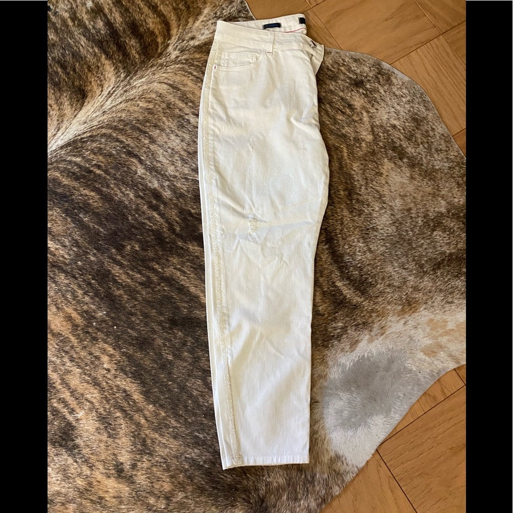 Twin -Set White Jeans Sequence sz 31